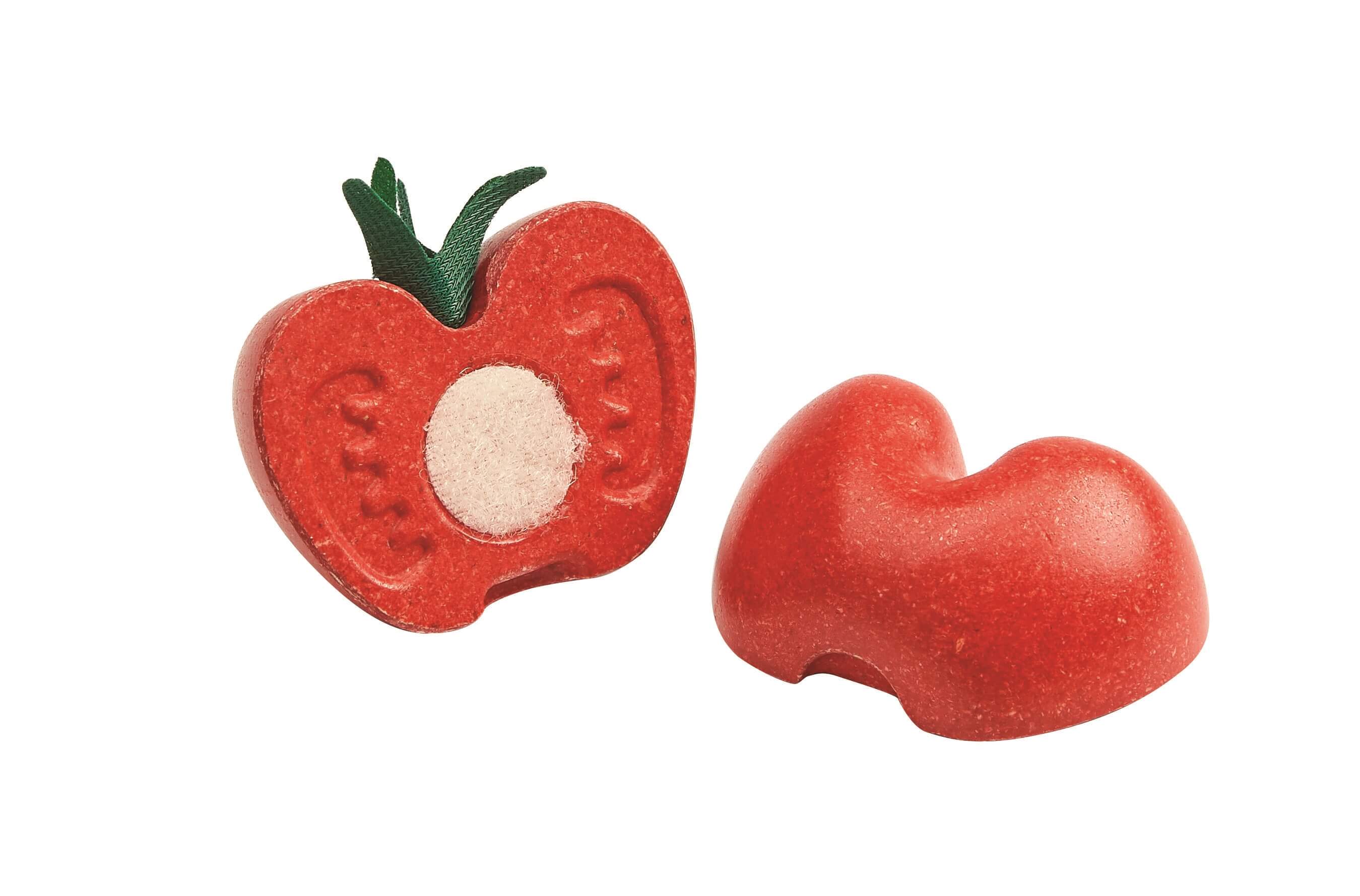 PlanToys Krummes Obst & Gemüse Schneideset (6 Teile) - Heldenspielzeug