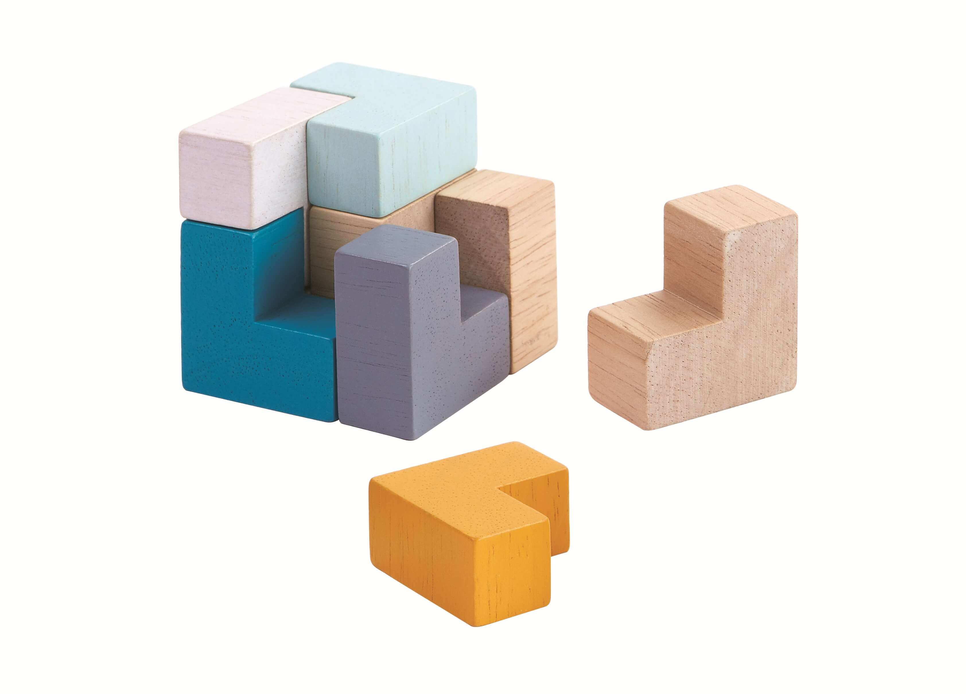 PlanToys 3D Würfel Puzzle (9 Teile) - Heldenspielzeug