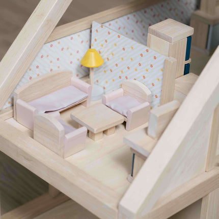 PlanToys Puppenhausmöbel Wohnzimmer Orchard