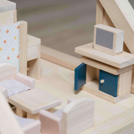 PlanToys Puppenhausmöbel Wohnzimmer Orchard