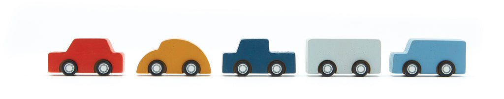 PlanToys Mini Auto Set (5 Stück) - Heldenspielzeug