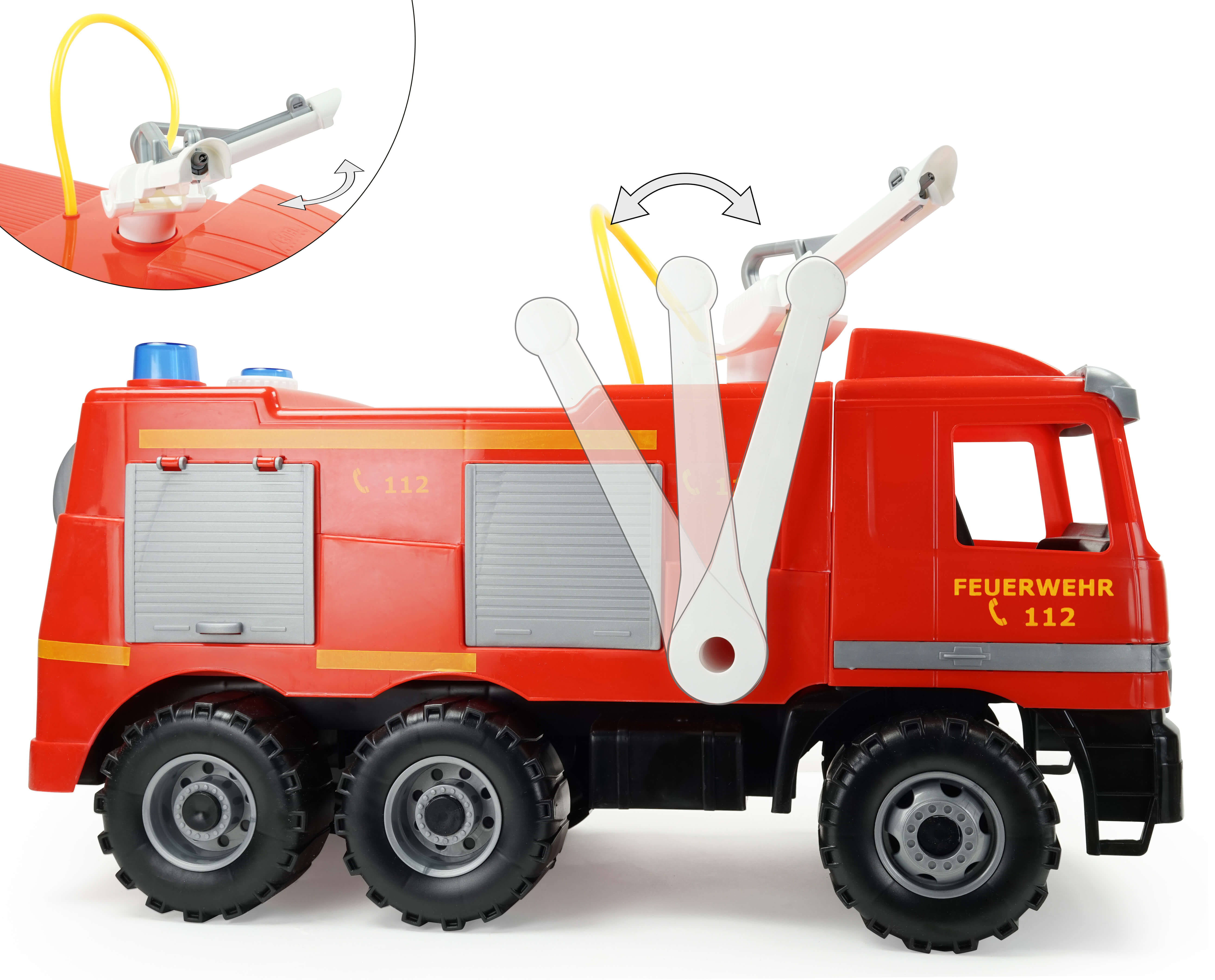 spielzeug für jungen ab 2 jahren Lena GIGA TRUCKS Feuerwehr mit Pumpe – Heldenspielzeug