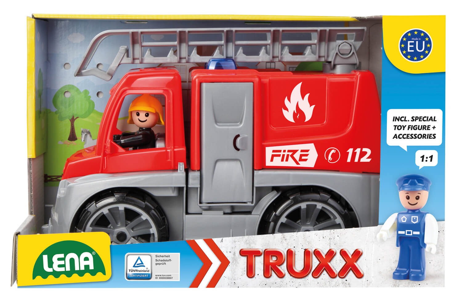 Lena TRUXX Feuerwehr mit Leiter - Heldenspielzeug