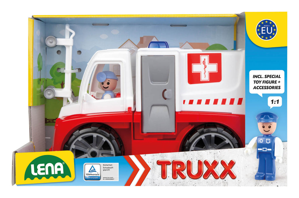 Lena TRUXX Krankenwagen mit Zubehör - Heldenspielzeug