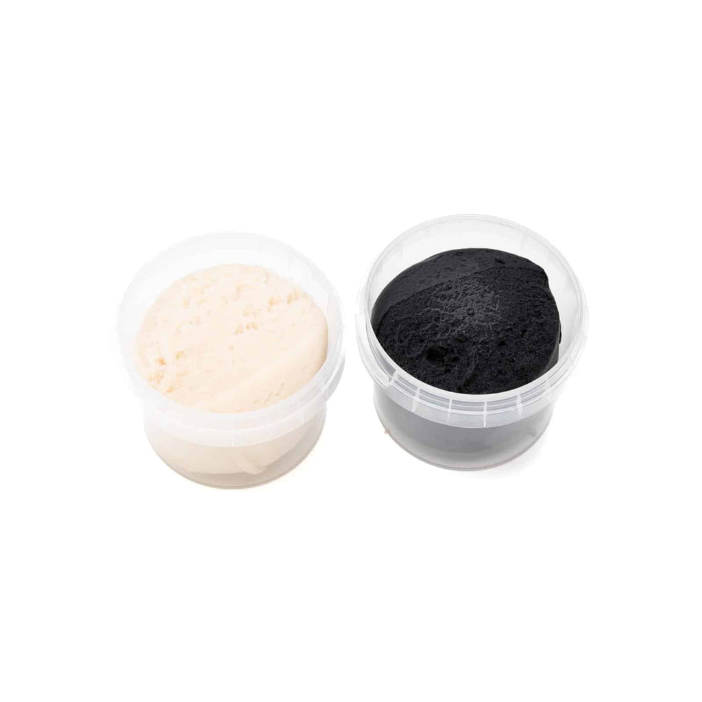 NeoGrün Bio Easy-Knete vegan - 2er Set "Suri" - schwarz/weiß - Heldenspielzeug
