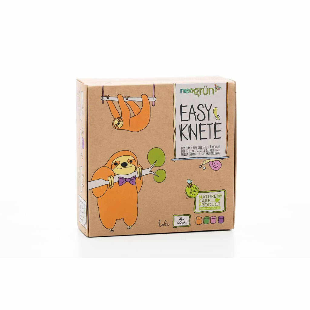 NeoGrün Bio Easy-Knete vegan - 4er Set "Loki" - Heldenspielzeug
