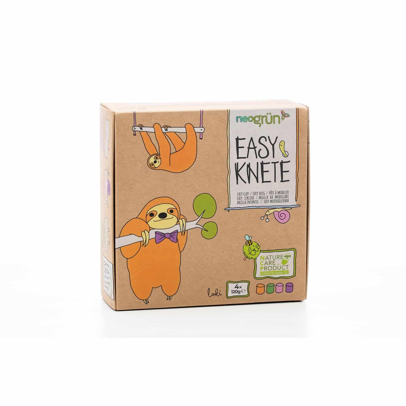 NeoGrün Bio Easy-Knete vegan - 4er Set "Loki" - Heldenspielzeug