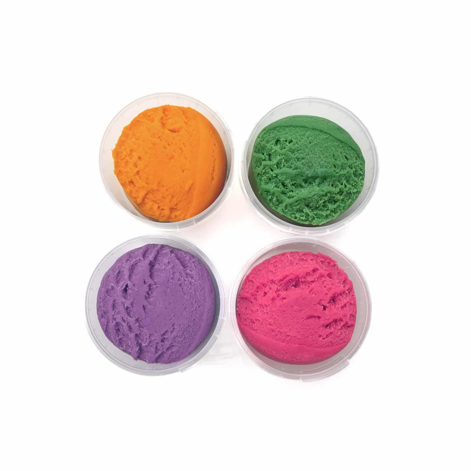 NeoGrün Bio Easy-Knete vegan - 4er Set "Loki" - Heldenspielzeug