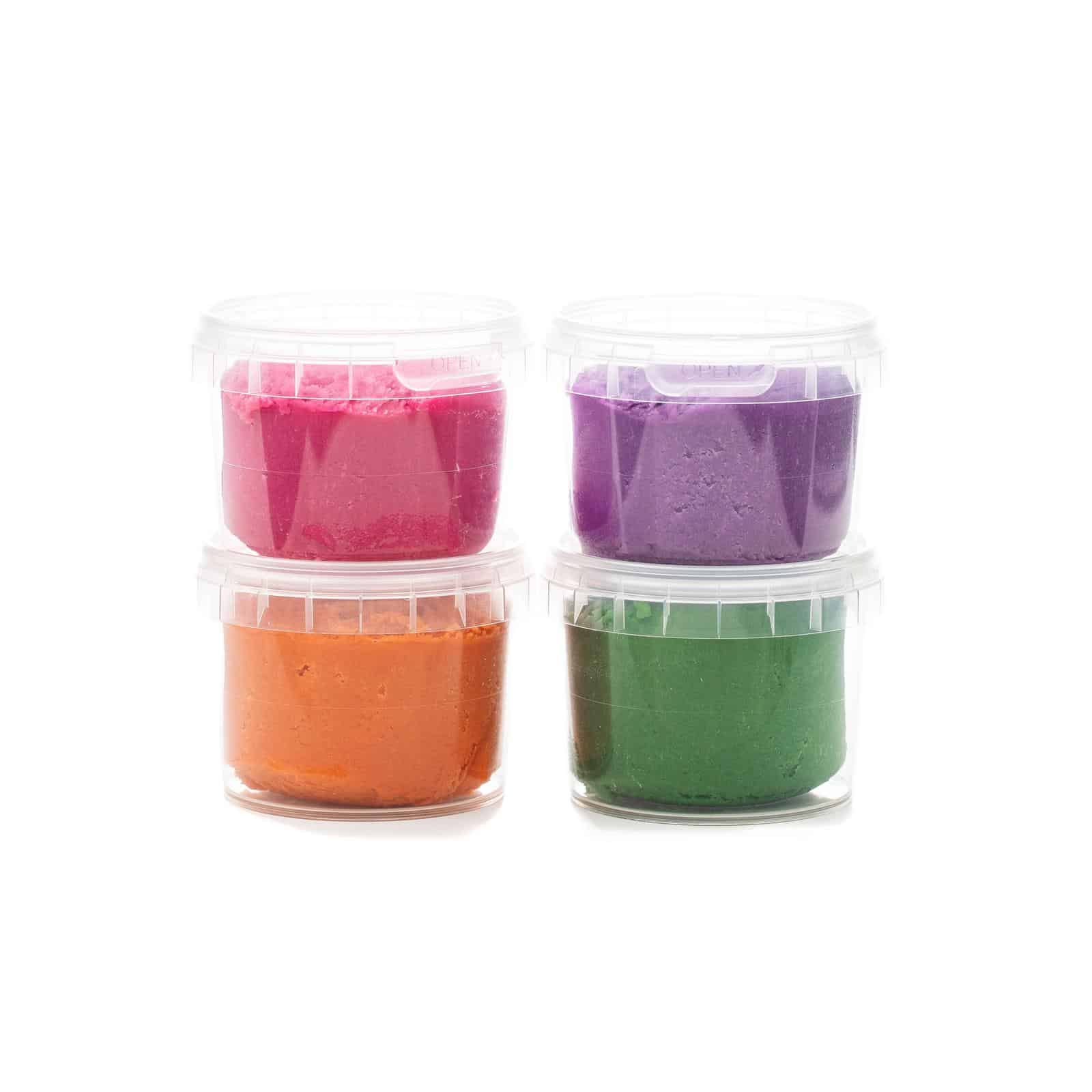 NeoGrün Bio Easy-Knete vegan - 4er Set "Loki" - Heldenspielzeug