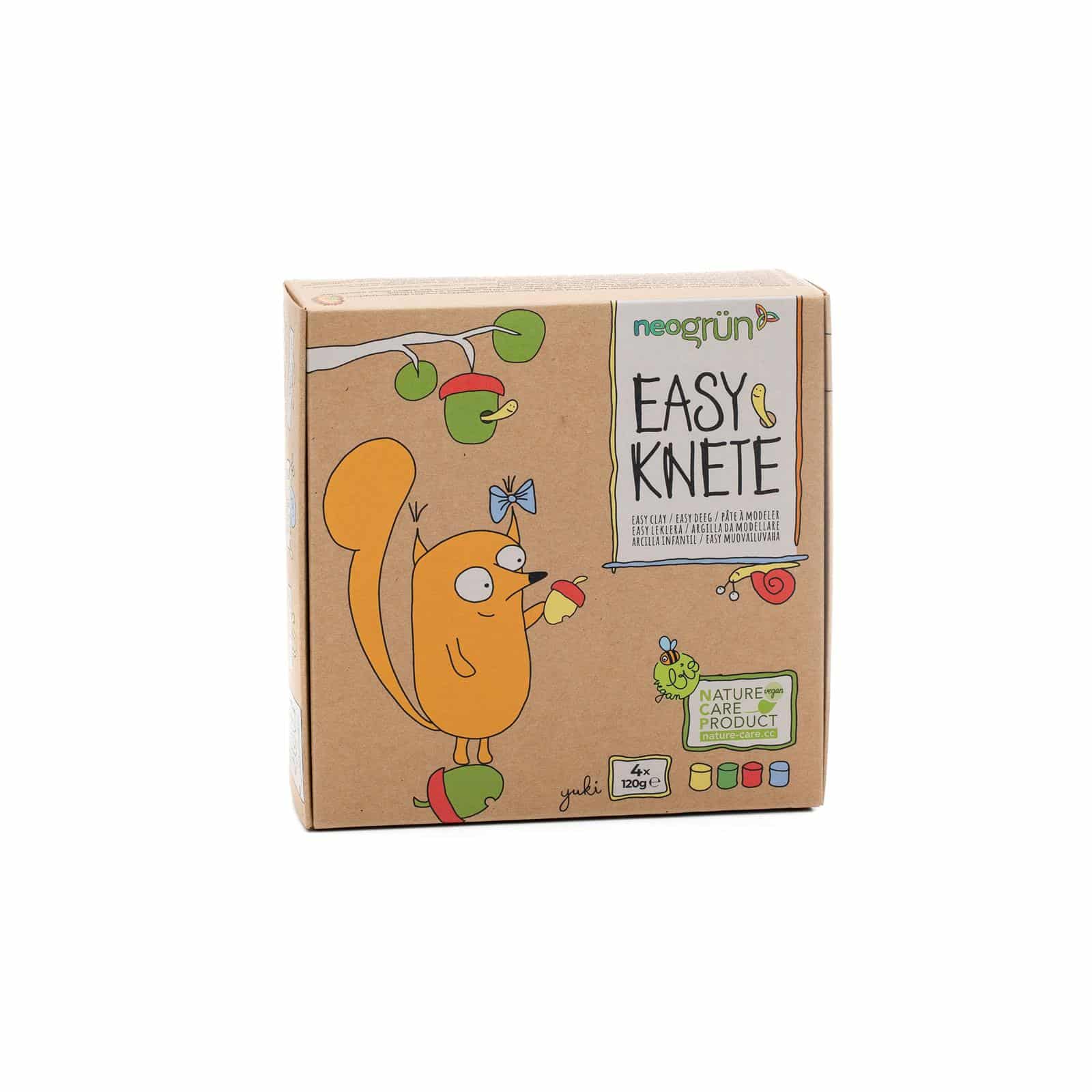 NeoGrün Bio Easy-Knete vegan - 4er Set "Yuki" - Heldenspielzeug