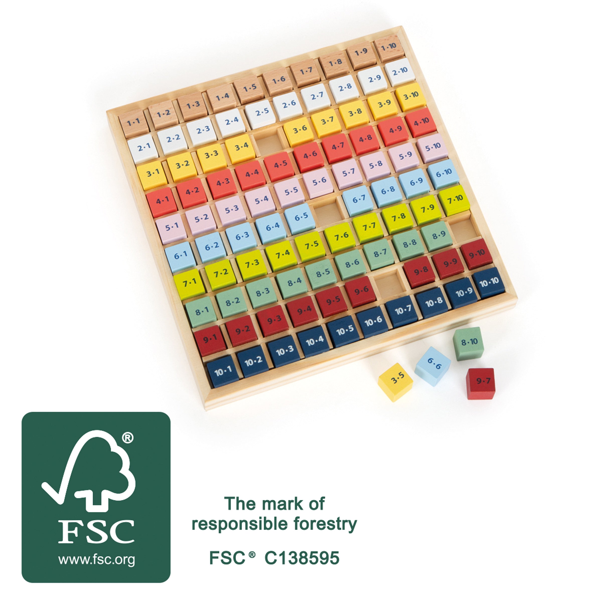 Small Foot Lernspiel Kunterbuntes 1 x 1 „Educate“ - Heldenspielzeug