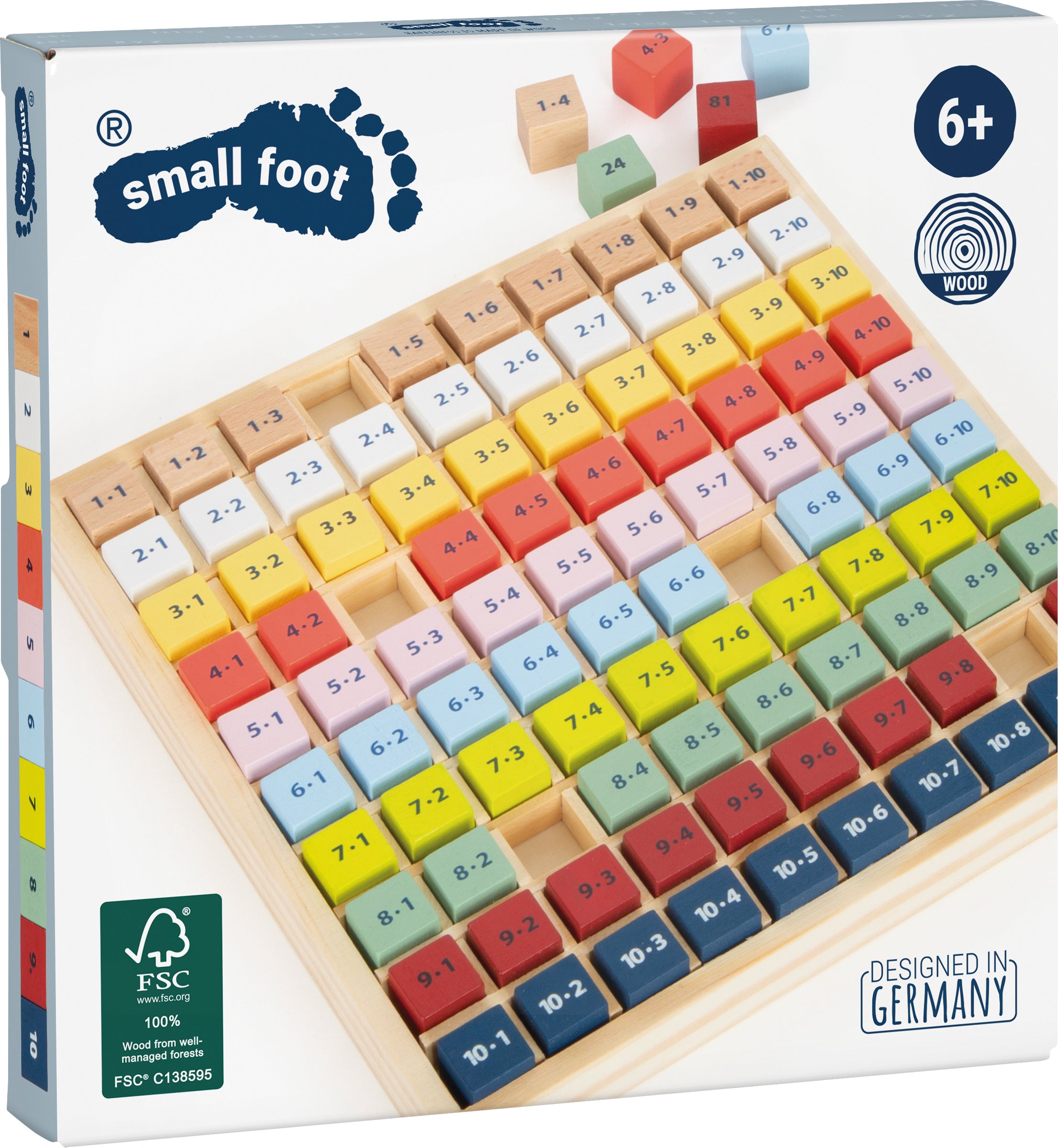 small foot spielzeug Small Foot Lernspiel Kunterbuntes 1 x 1 „Educate“ – Heldenspielzeug