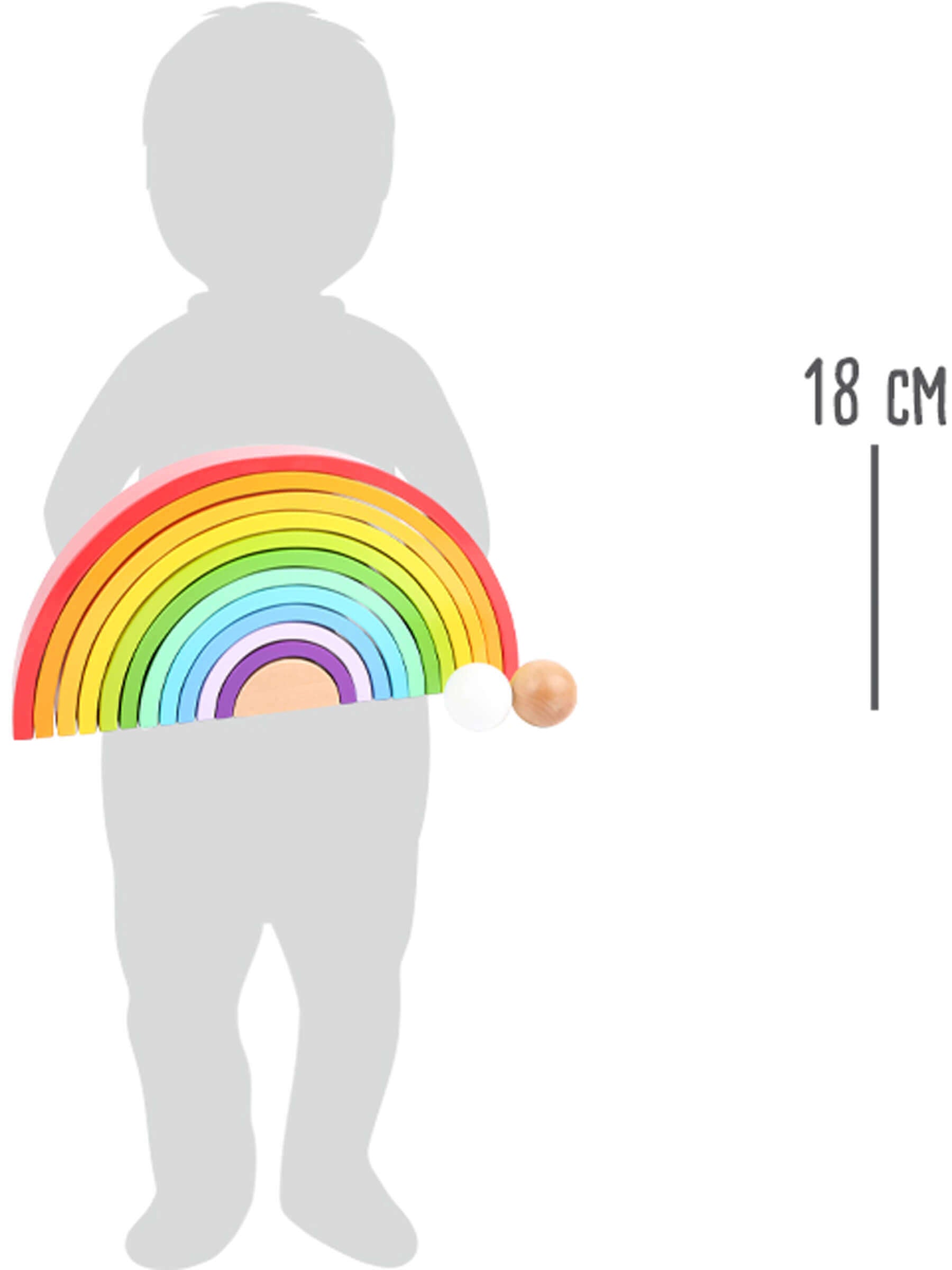 Small Foot Holzbausteine Regenbogen XL - Heldenspielzeug