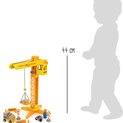 Small Foot Baukran mit Baustellenzubehör (13 Teile)