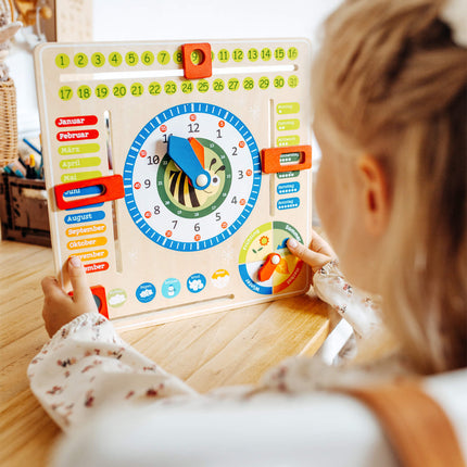 Small Foot Lerntafel Datum, Uhr- & Jahreszeiten DE