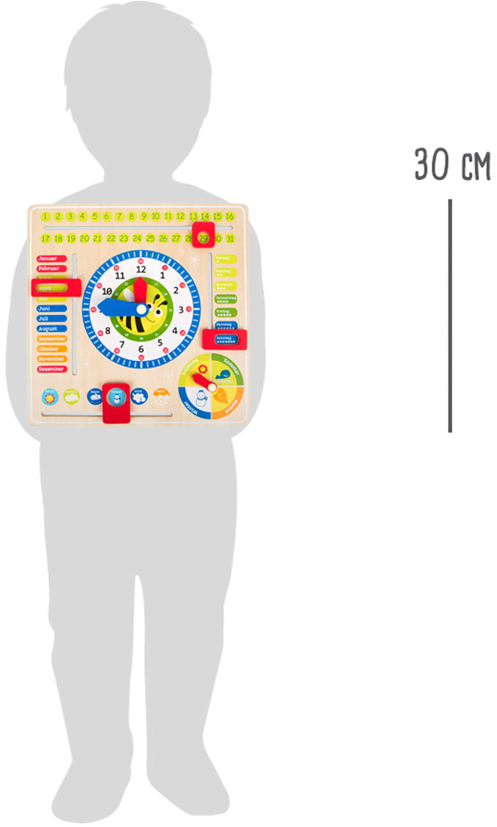 Small Foot Lerntafel Datum, Uhr- & Jahreszeiten DE
