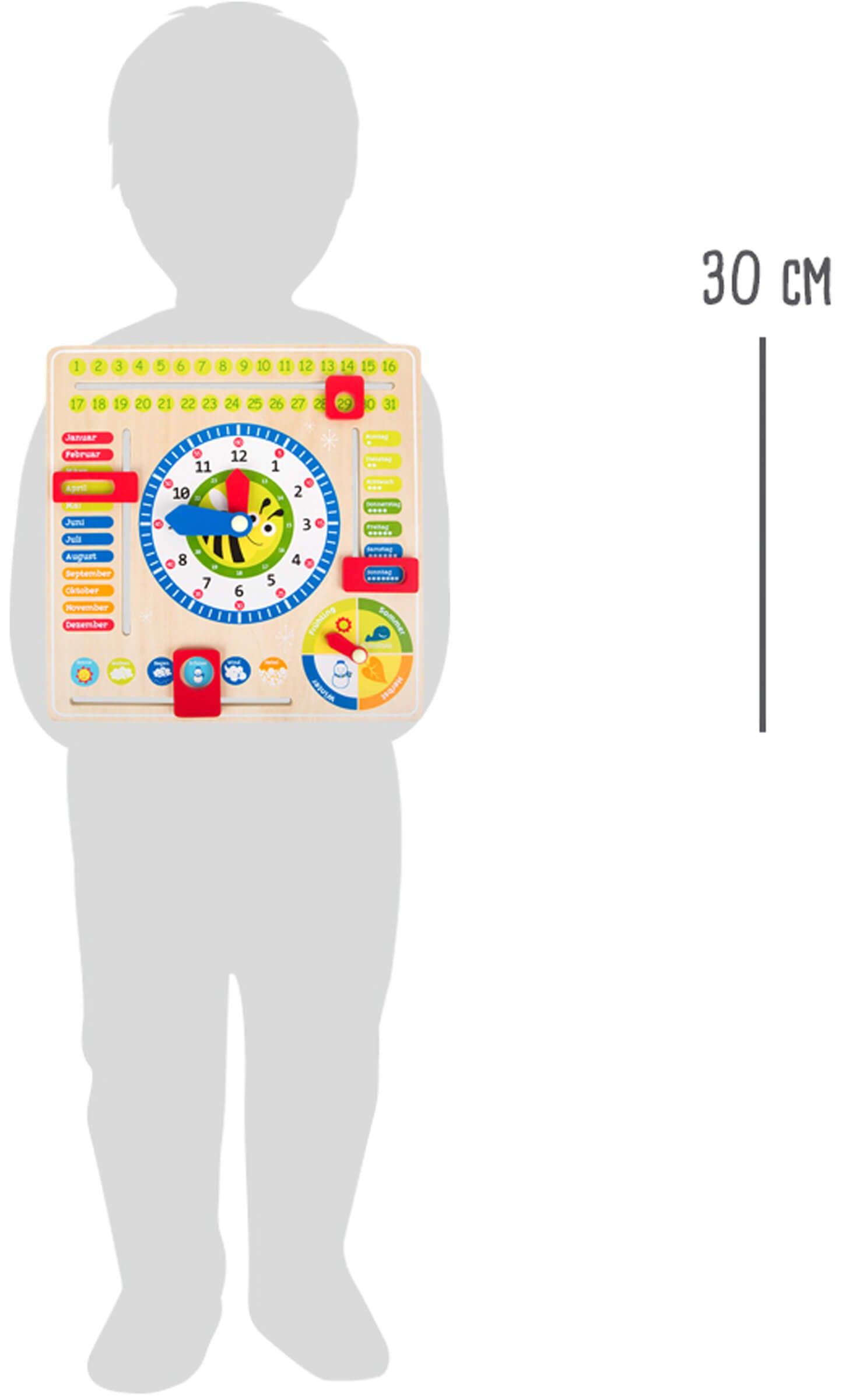 Small Foot Lerntafel Datum, Uhr- & Jahreszeiten DE