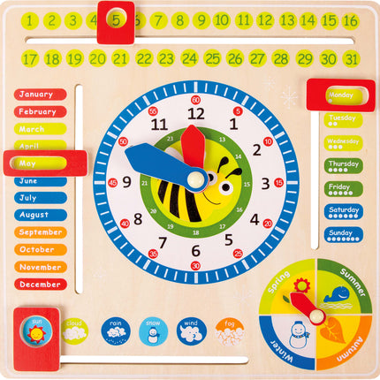 Small Foot Lerntafel Datum, Uhr- & Jahreszeiten EN