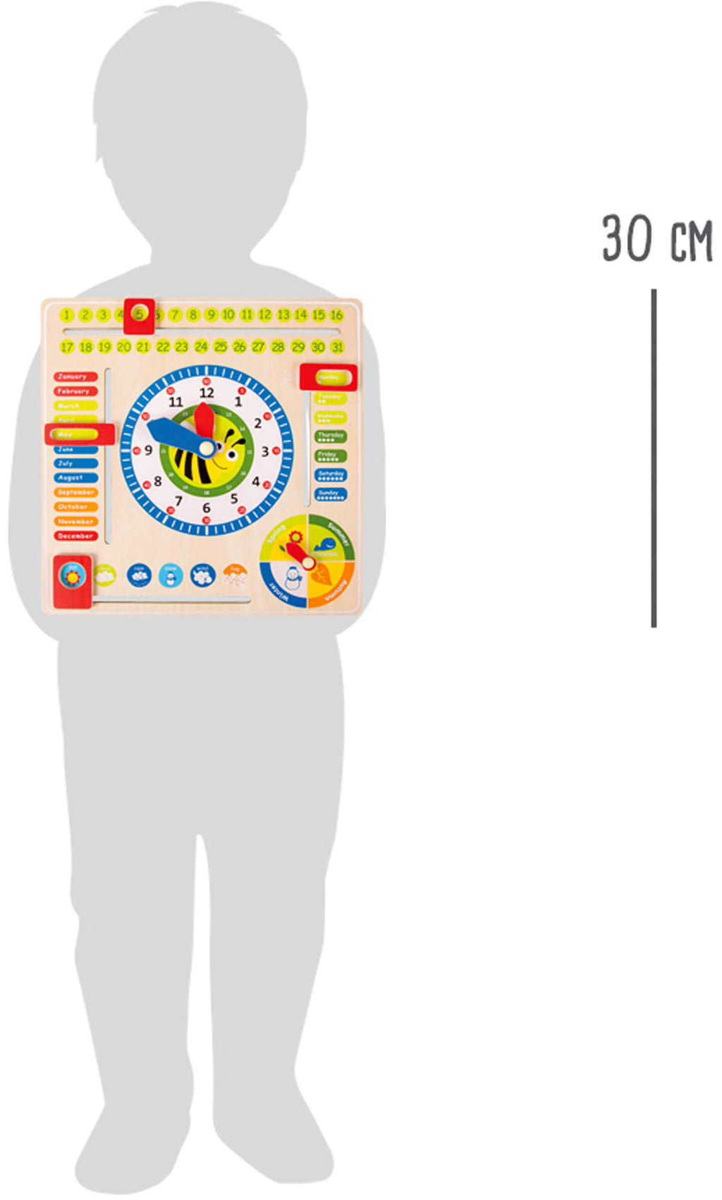 Small Foot Lerntafel Datum, Uhr- & Jahreszeiten EN