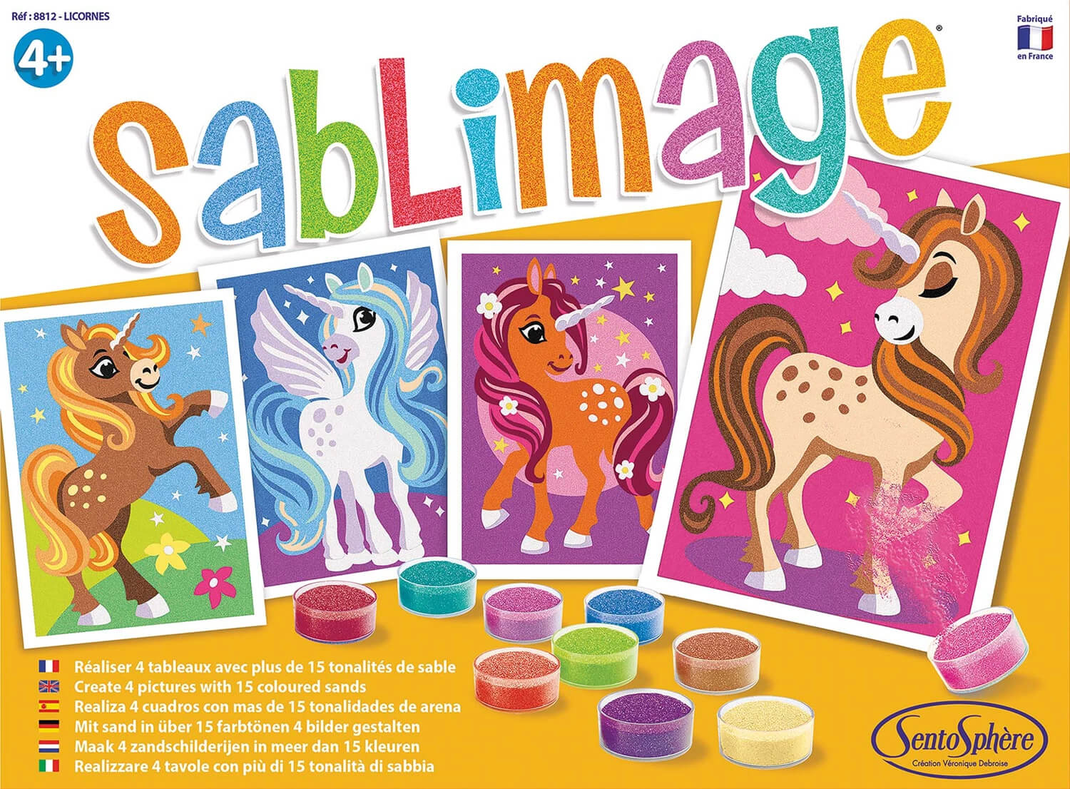 Sentosphere Sandbilder Einhörner