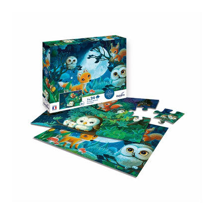 Calypto Tiere in der Nacht 2x24 Teile Puzzle