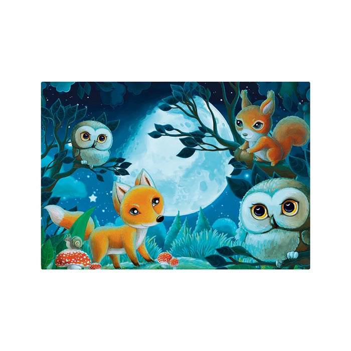 Calypto Tiere in der Nacht 2x24 Teile Puzzle