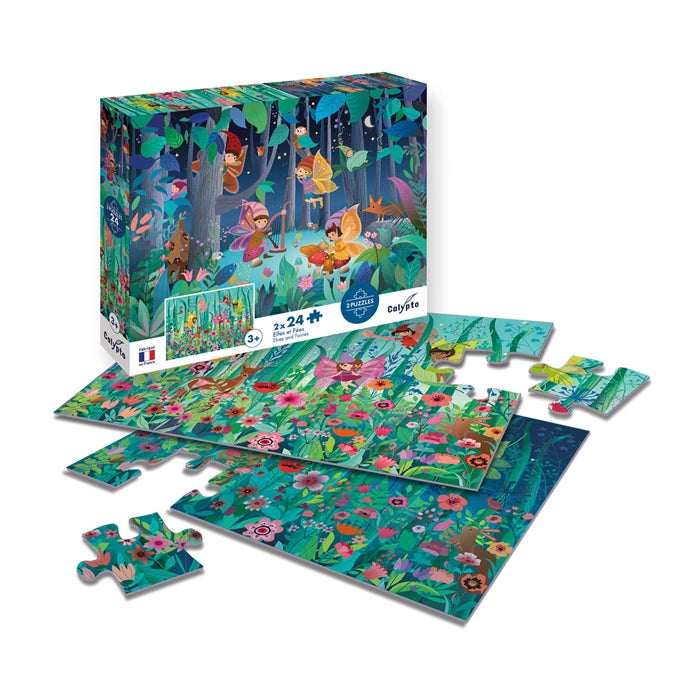 Calypto Elfen und Feen 2x24 Teile Puzzle