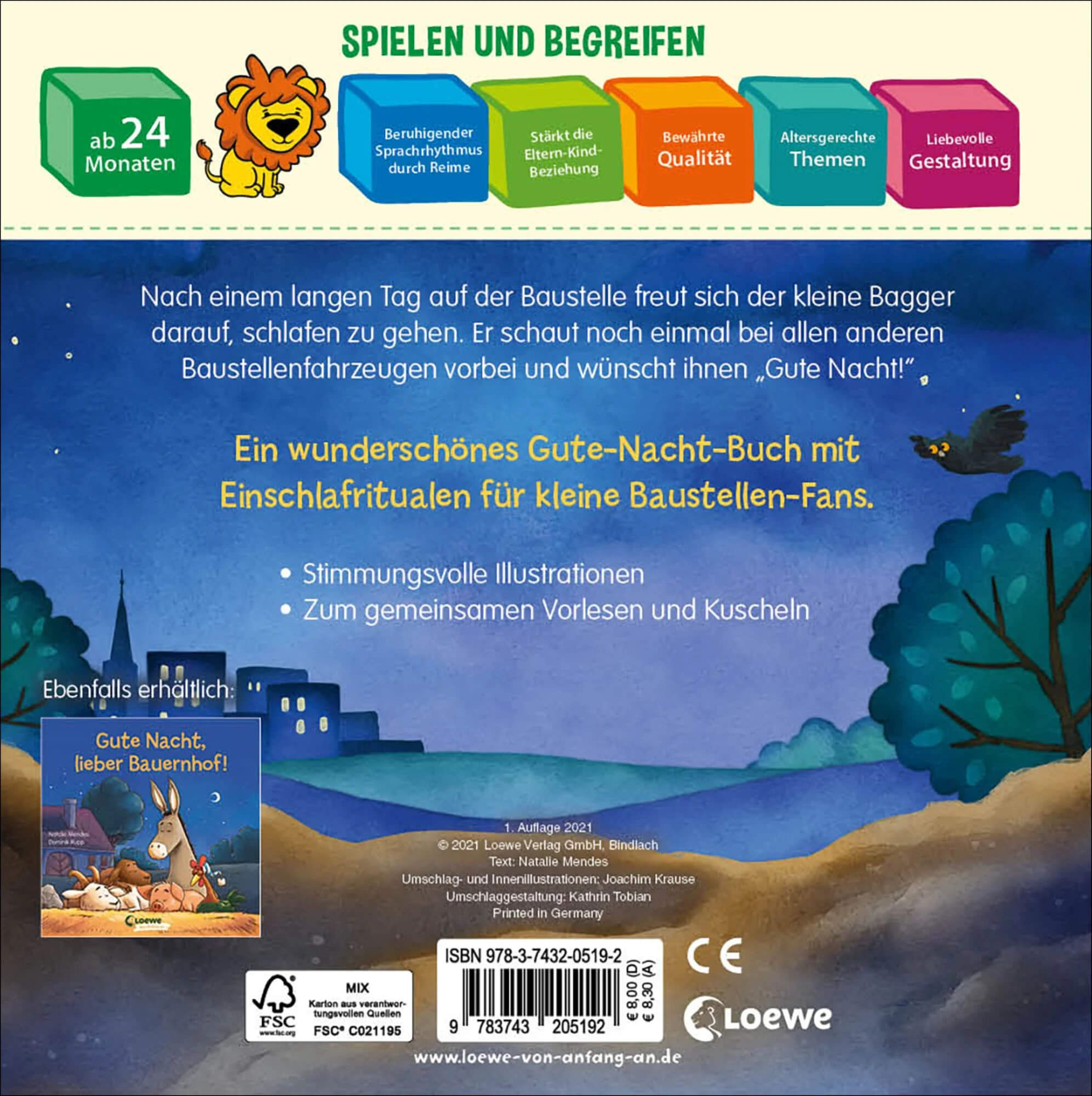 Gute Nacht, kleiner Bagger! Gute Nacht Buch ab 2 Jahren