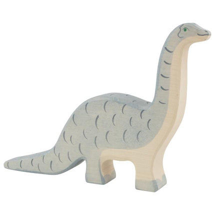 Holztiger Brontosaurus Holzfigur