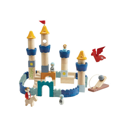 PlanToys Bauklötze Schloss mit Katapult