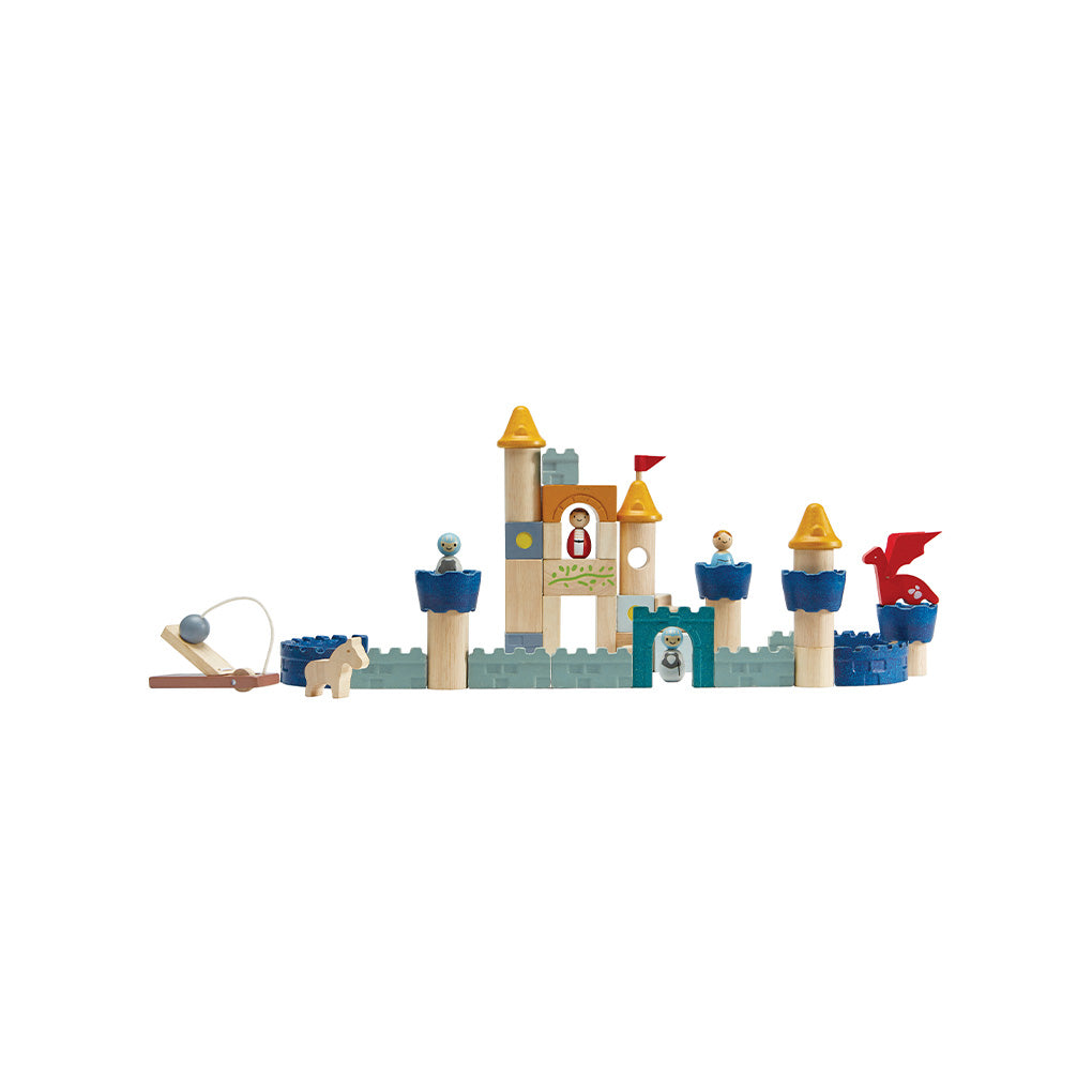 PlanToys Bauklötze Schloss mit Katapult