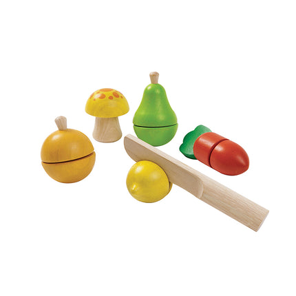 PlanToys Gemüse und Früchte zum Schneiden Lernfrüchte