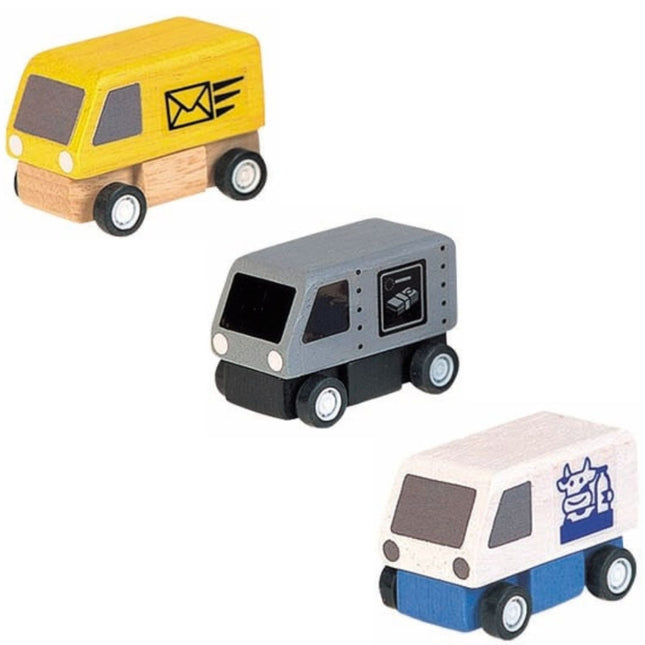 PlanToys Lieferwagen (3 Stück)