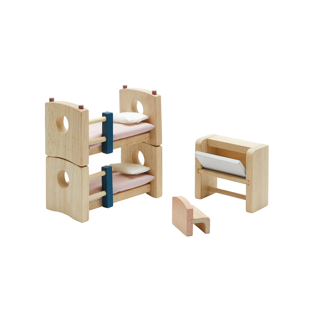 PlanToys Puppenhausmöbel Kinderzimmer Orchard - Heldenspielzeug