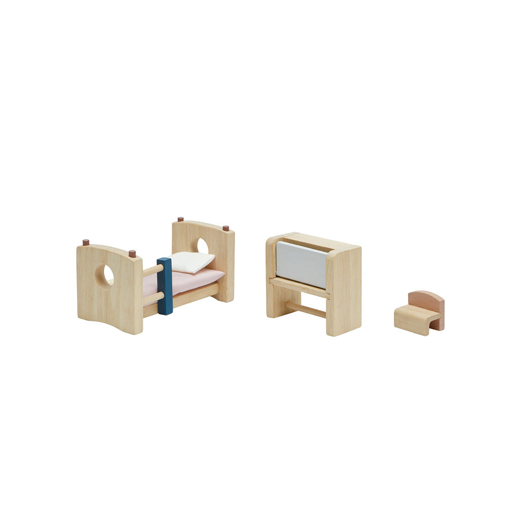 PlanToys Puppenhausmöbel Kinderzimmer Orchard - Heldenspielzeug