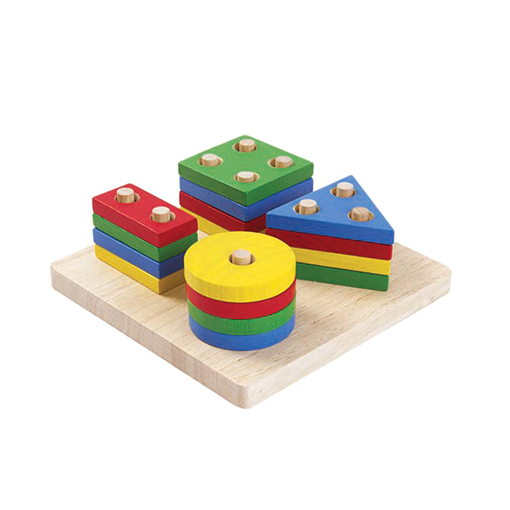 PlanToys Sortierbrett GEO Formen - Heldenspielzeug