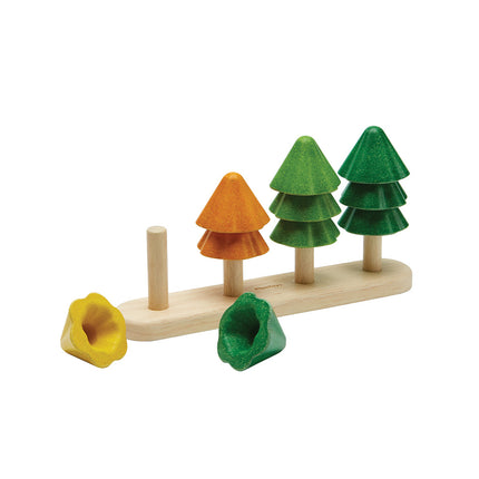 PlanToys Sortieren und Zählen Steckspiel Bäume