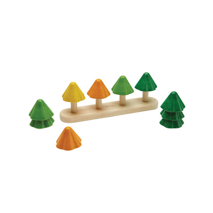PlanToys Sortieren und Zählen Steckspiel Bäume