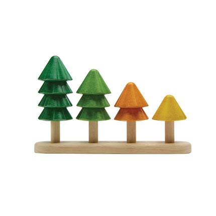 PlanToys Sortieren und Zählen Steckspiel Bäume