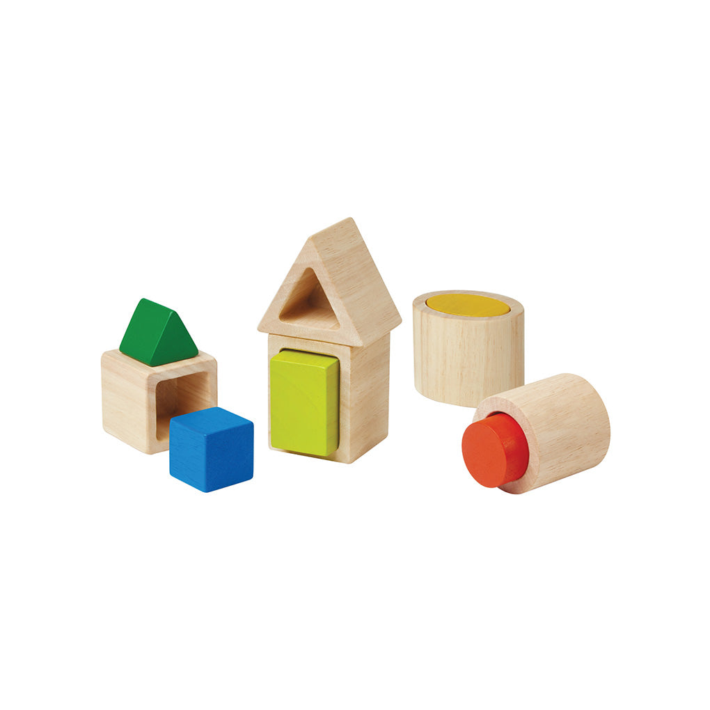 PlanToys Stapelspielzeug Form boxen Set - Heldenspielzeug