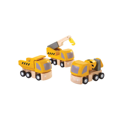 PlanToys Straßenbaufahrzeuge Spielzeugautos (3 Stück)