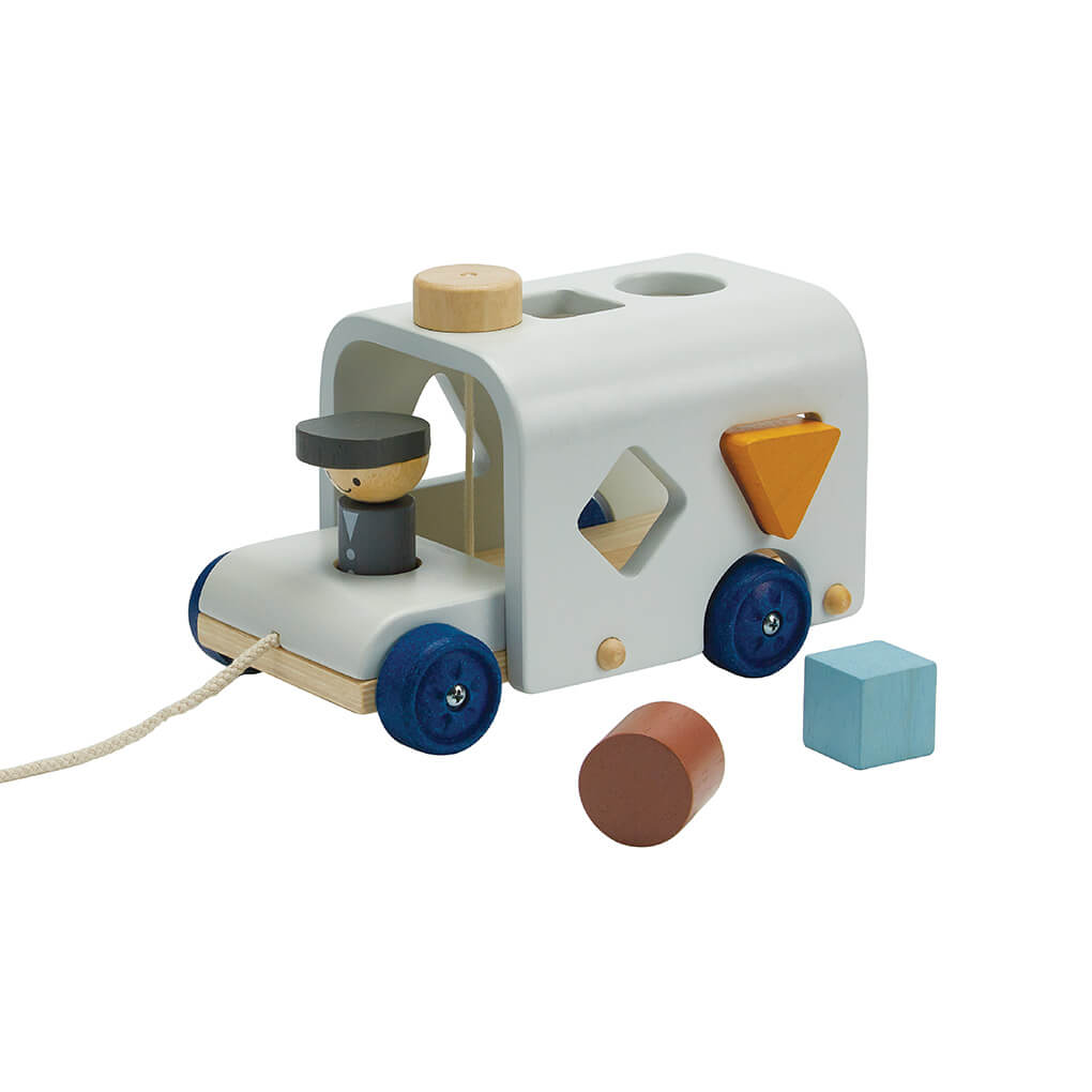 PlanToys Zieh- & Sortierspiel Bus