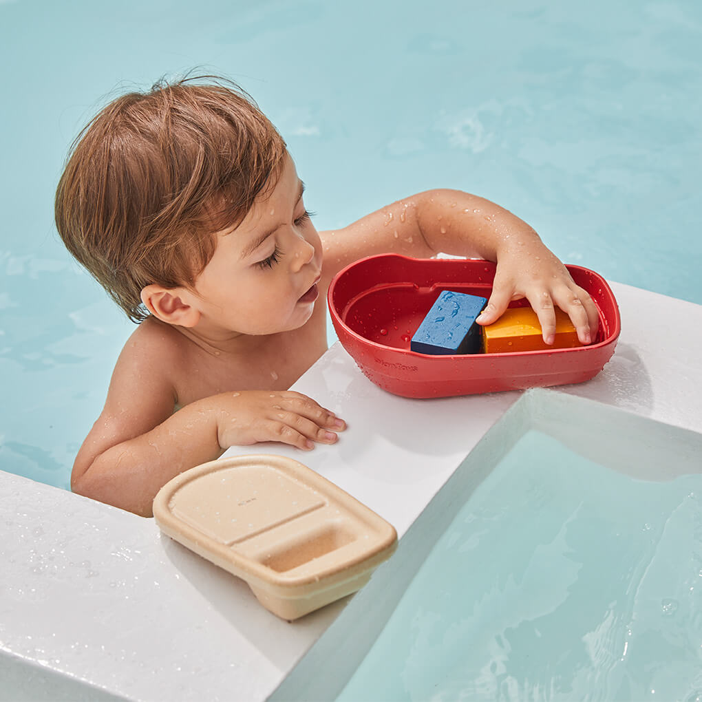 PlanToys Badewannenspielzeug Frachtschiff - Heldenspielzeug