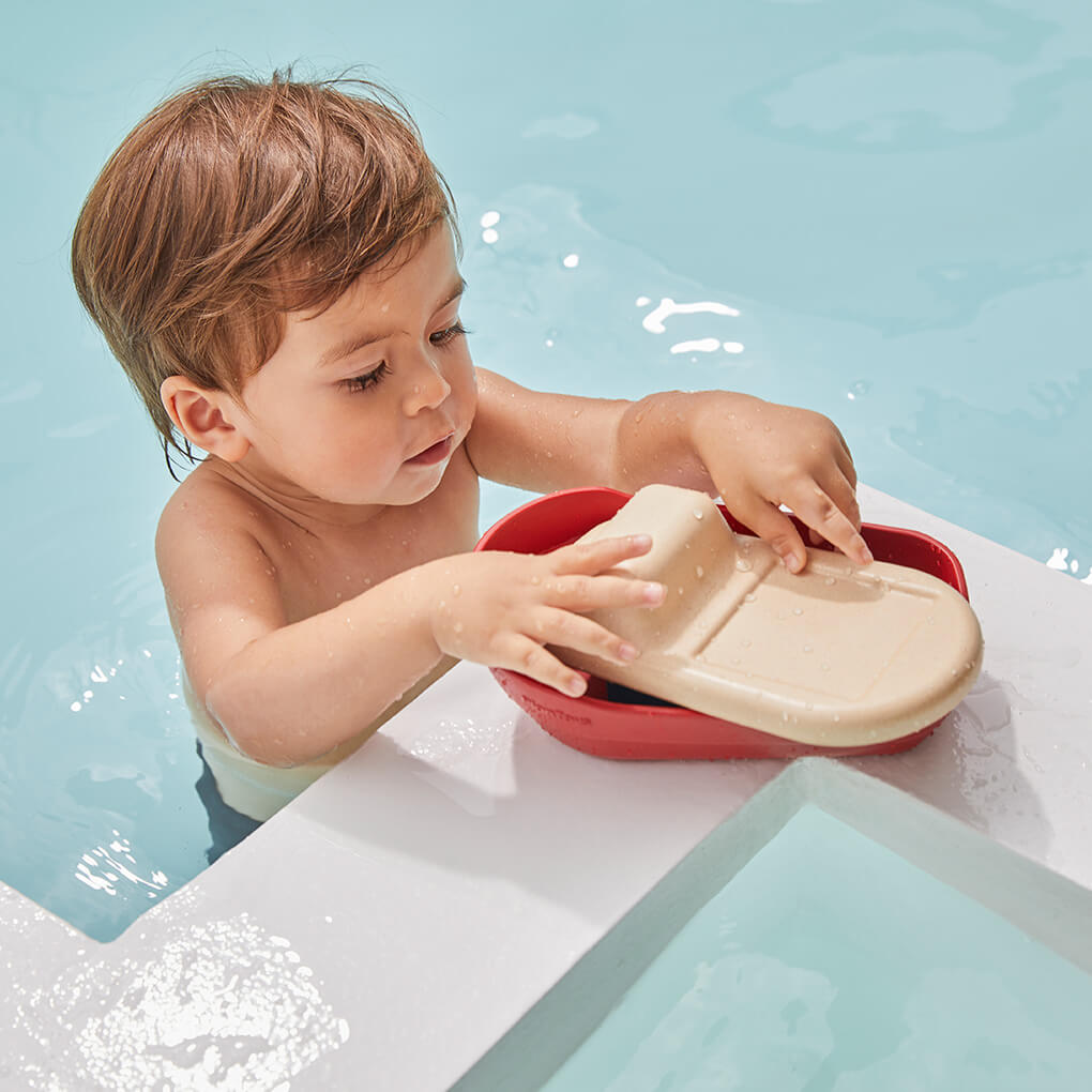 PlanToys Badewannenspielzeug Frachtschiff - Heldenspielzeug