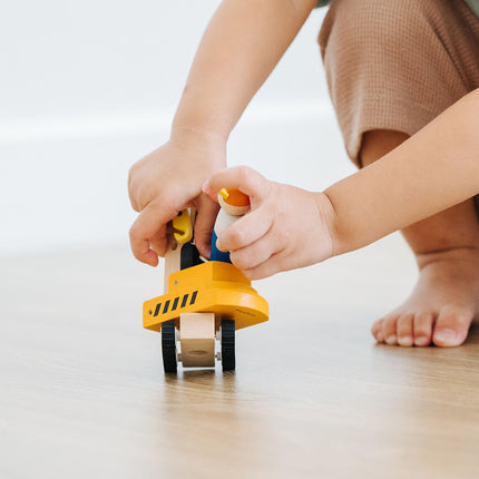 PlanToys Baustellenfahrzeuge Spielzeugautos (3 Stück)