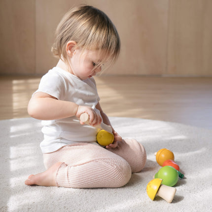 PlanToys Gemüse und Früchte zum Schneiden Lernfrüchte