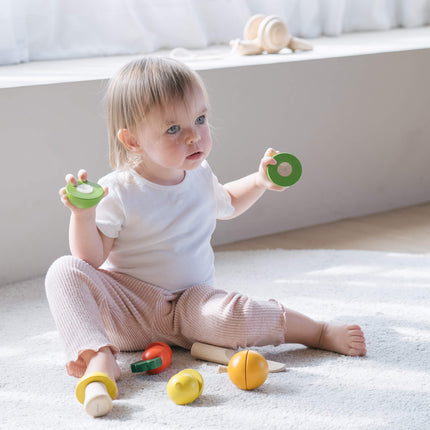 PlanToys Gemüse und Früchte zum Schneiden Lernfrüchte