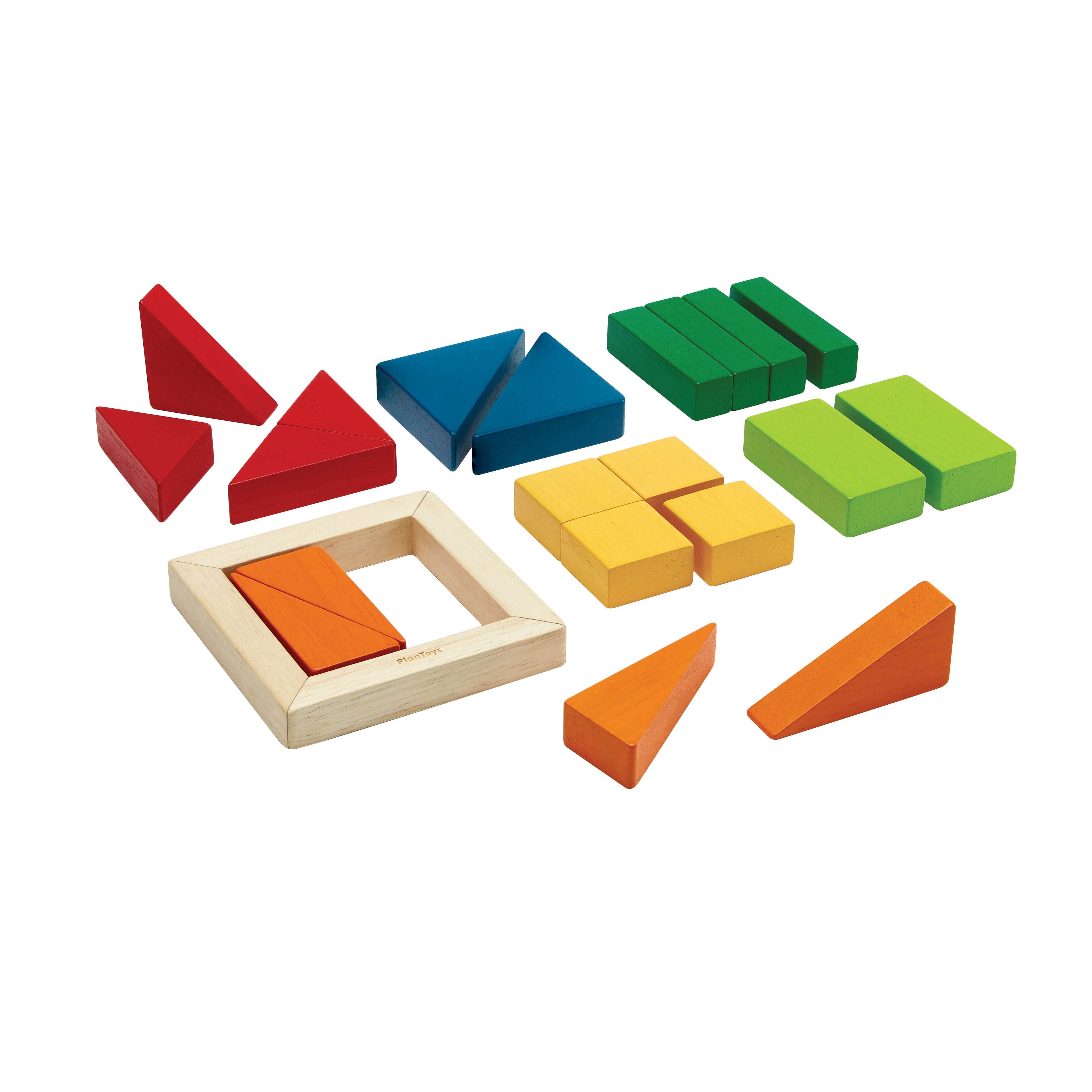 PlanToys Holzbausteine für geometrische Formen - Heldenspielzeug