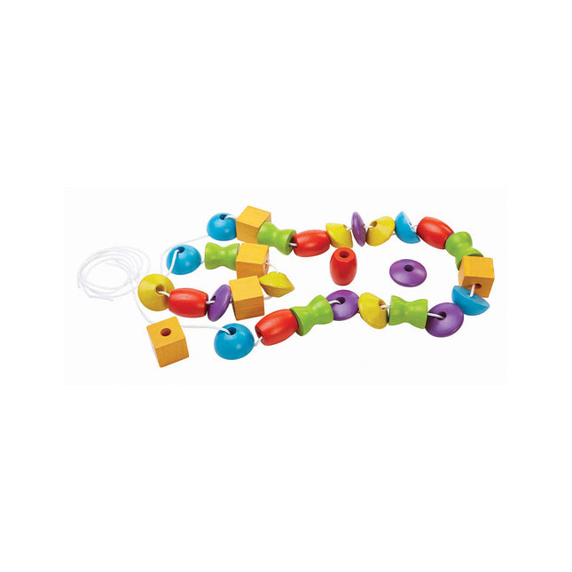 PlanToys Holzperlen Fädelperlen