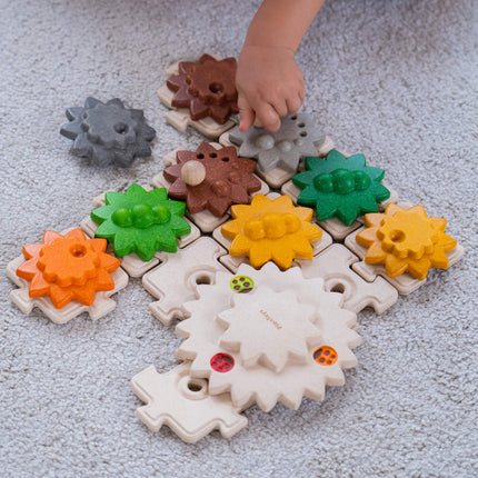 PlanToys Kinderpuzzle Getriebe Puzzle aus Holz